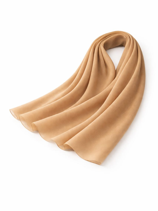 Beige scarf on a white background |THE LAMORAH
