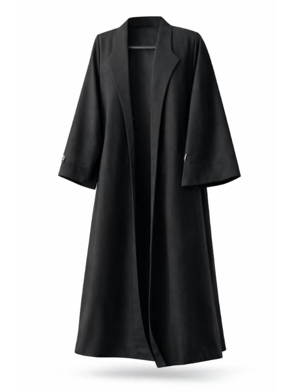 Black coat on a white background |THE LAMORAH
