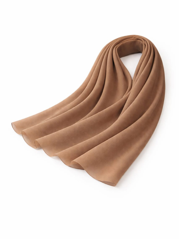 Brown scarf on a white background |THE LAMORAH
