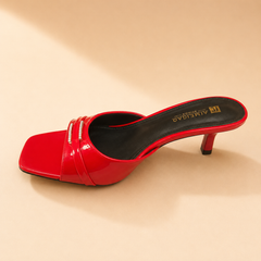 Double Bar Heeled Mules