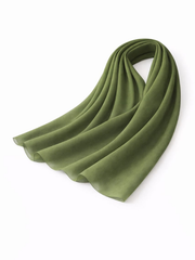Greenish scarf on a white background |THE LAMORAH
