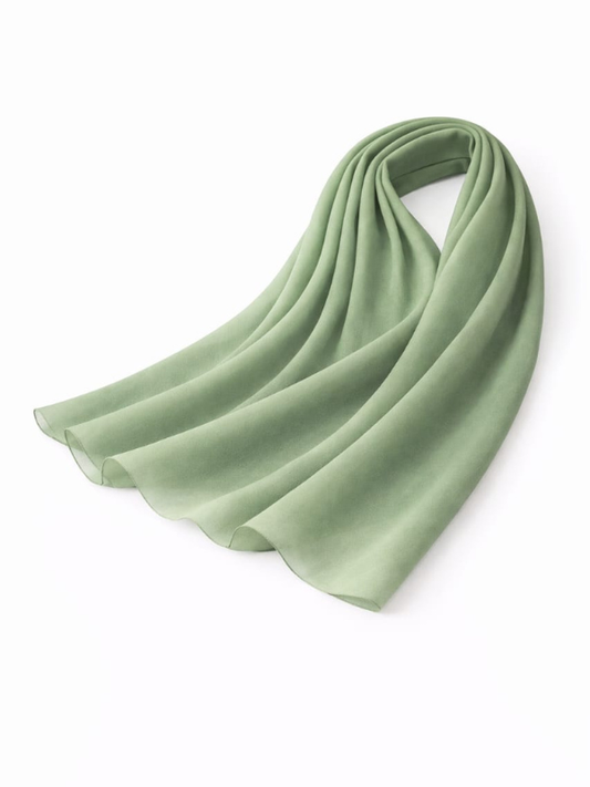 Light green scarf on a white background |THE LAMORAH
