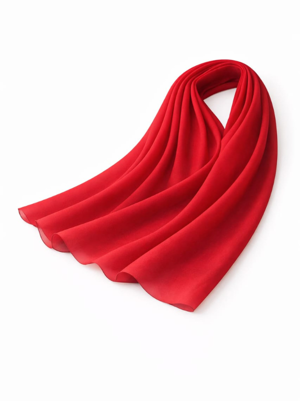 Redish scarf on a white background |THE LAMORAH
