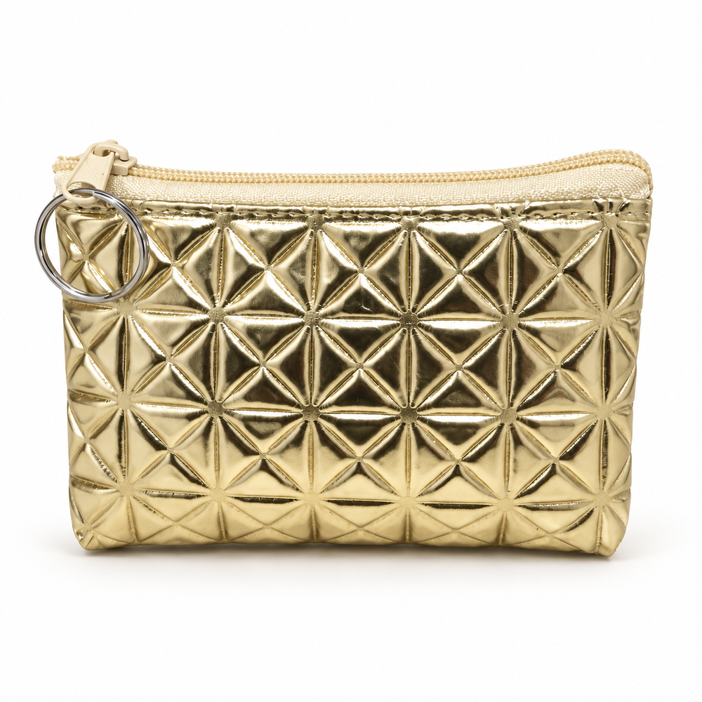 Gold Mini Zip Pouch