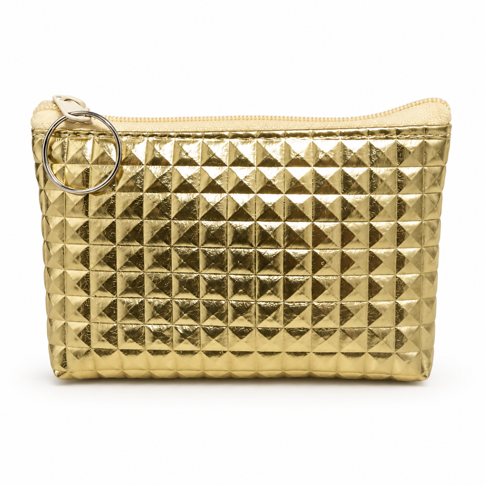 Gold Mini Zip Pouch